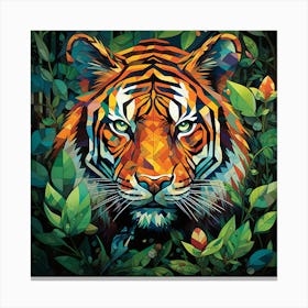 Tiger In The Jungle 1 Canvas Print