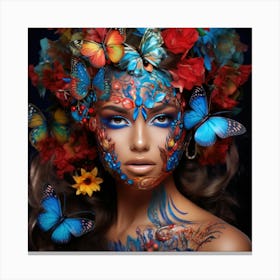 Butterfly Girl Canvas Print