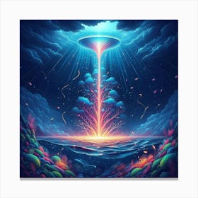 Ufo tree Canvas Print