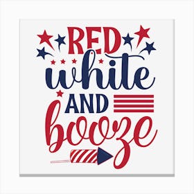 Red White And Booze 01 Canvas Print