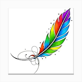 Feather Tattoo 8 Canvas Print