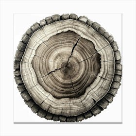 Cross Section Of A Tree Trunk Canvas Print