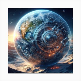 Futuristic Earth 6 Canvas Print