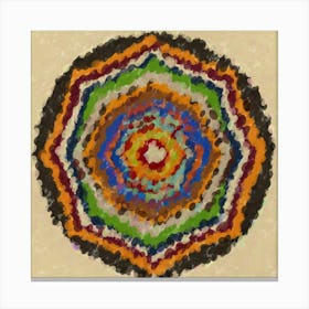 Color Surge Mandala Canvas Print