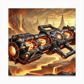 Volcano Warden Weaponry Canvas Print