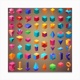 3d Cubes 4 Canvas Print