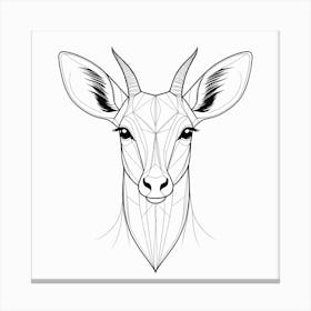 Antelope Head 1 Canvas Print