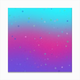 Blue And Pink Stars Canvas Print