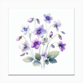 Flowers of Violet Canvas Print