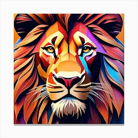 Abstract Lion 2 Canvas Print