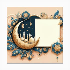Islamic Ramadan Greeting Card 1 Canvas Print