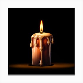Wax Candle Canvas Print