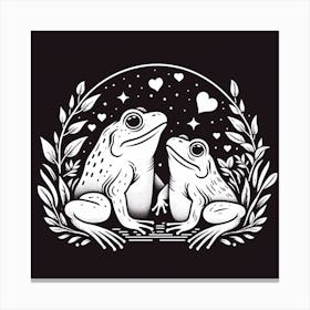 Frogs In Love 1 Canvas Print