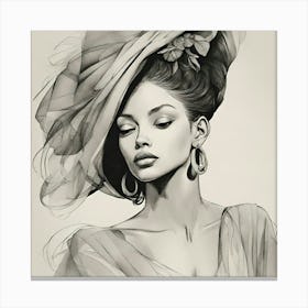 Fashion Drawing Canvas Print