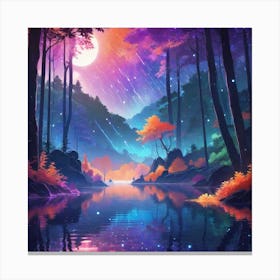 Albedobase Xl High Quality A Fantastic Beautiful Forest Lake S 1 Canvas Print