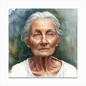 Portrait Of An Old Woman 3 Canvas Print