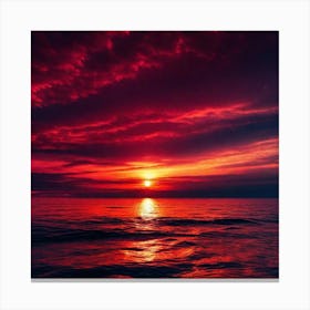 Sunset Over The Ocean 181 Canvas Print