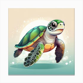 Little turtle Canvas Print