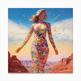 Woman In The Desert Canvas Print