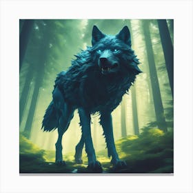 Wolf In The Forest 82 Canvas Print