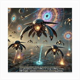 Solar Phoenix Swarm Canvas Print