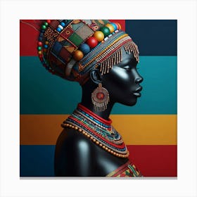 African Woman Portrait Canvas Print