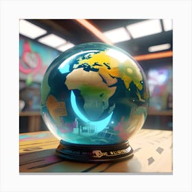 World Globe 1 Canvas Print