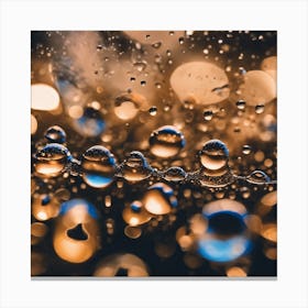 Water Droplets Abstract Art Canvas Print