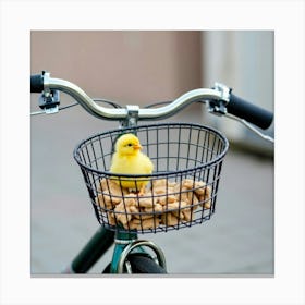 Asm A Bicycle With A Basket And There Is A Yellow Chic 0fce938c 0de2 45a4 90a2 655fd4f12a5b Canvas Print