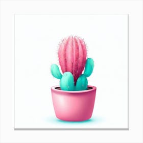 Cactus In A Pot Canvas Print