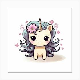 Unicorn Kawaii 13 Canvas Print