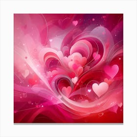 Valentine romantic abstract 3 Canvas Print