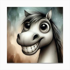 Funny Horse 4 Canvas Print