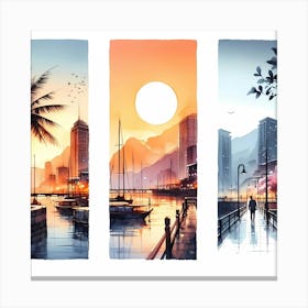 Sunset In The City 1 Canvas Print