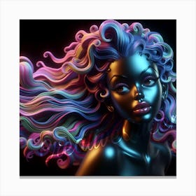 Neon Girl Canvas Print