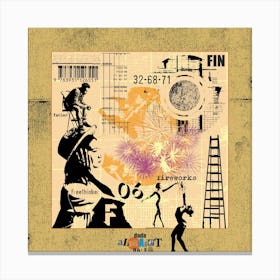 The Dadaist Alphabet: F Canvas Print