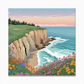 Landscape Of Mountain Art Print (1) Canvas Print