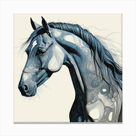 Blue Horse Canvas Print