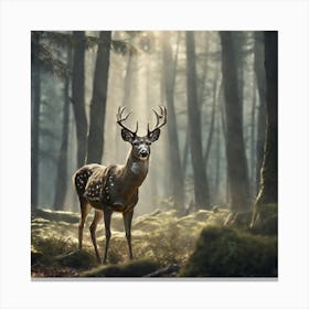 Deer In The Forest 234 Canvas Print