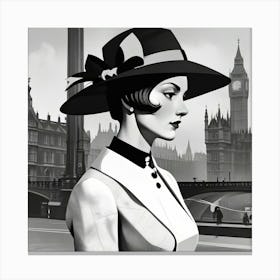 English lady in London 1 Canvas Print