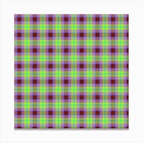 Purple And Green Plaid Fabric 1 Canvas Print