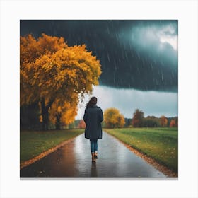 Rainy Autumn Day Canvas Print