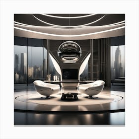 Create A Cinematic, Futuristic Appledesigned Mood With A Focus On Sleek Lines, Metallic Accents, And A Hint Of Mystery 2 Canvas Print