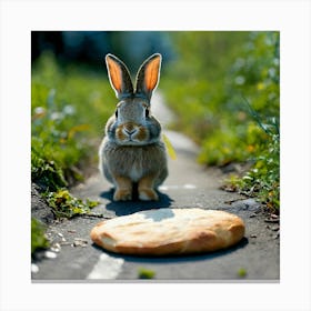 Bunny Rabbit On Bun Wall Art Decoration Toile