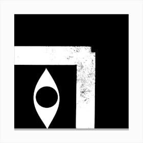 Black And White Abstract Painting Canvas Print