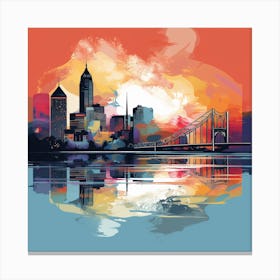 Columbus Skyline Canvas Print