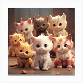 Cute Kittens Canvas Print