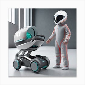 Futuristic Baby Carriage Canvas Print