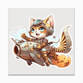 Steampunk Cat Canvas Print