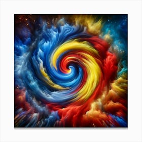 Colorful Spiral Art Canvas Print